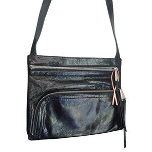HOBO The Original Cassie Black Genuine Leather Crossbody Bag Boho Whimsigoth